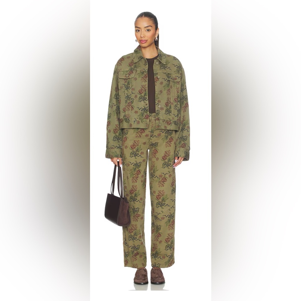 Damson Madder Stacia Jacket in Overdye Tulip Khaki - Picture 5 of 9